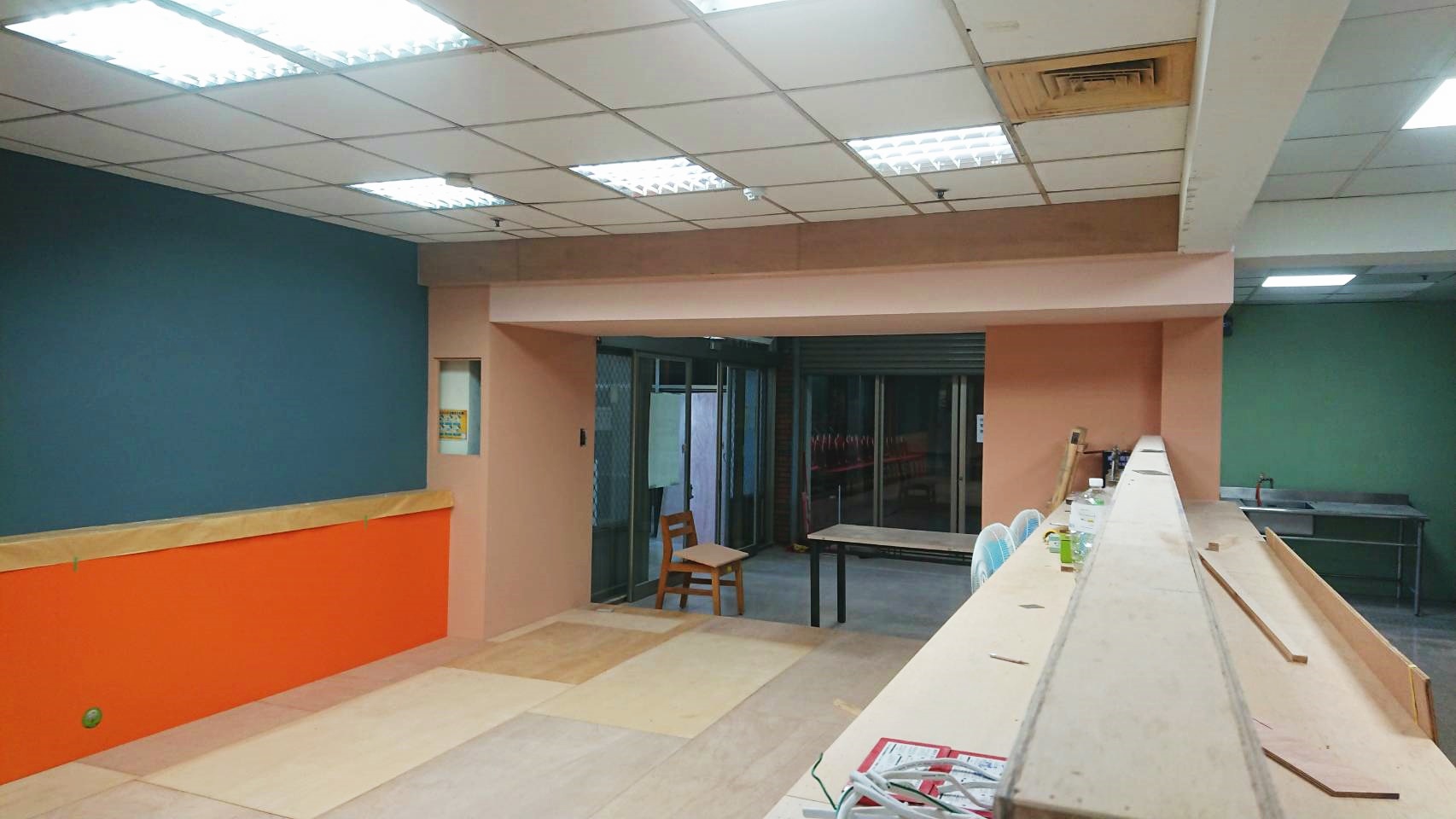 長榮大學餐廳油漆施工