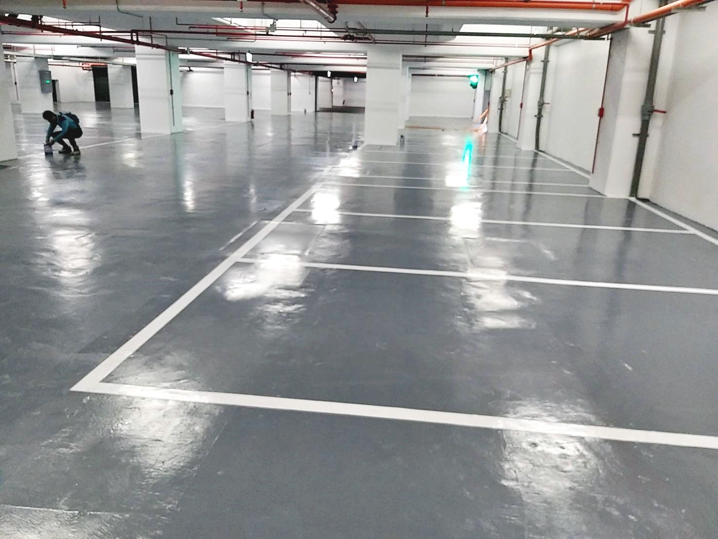 地板地床上漆工程及規劃汽機車停車格