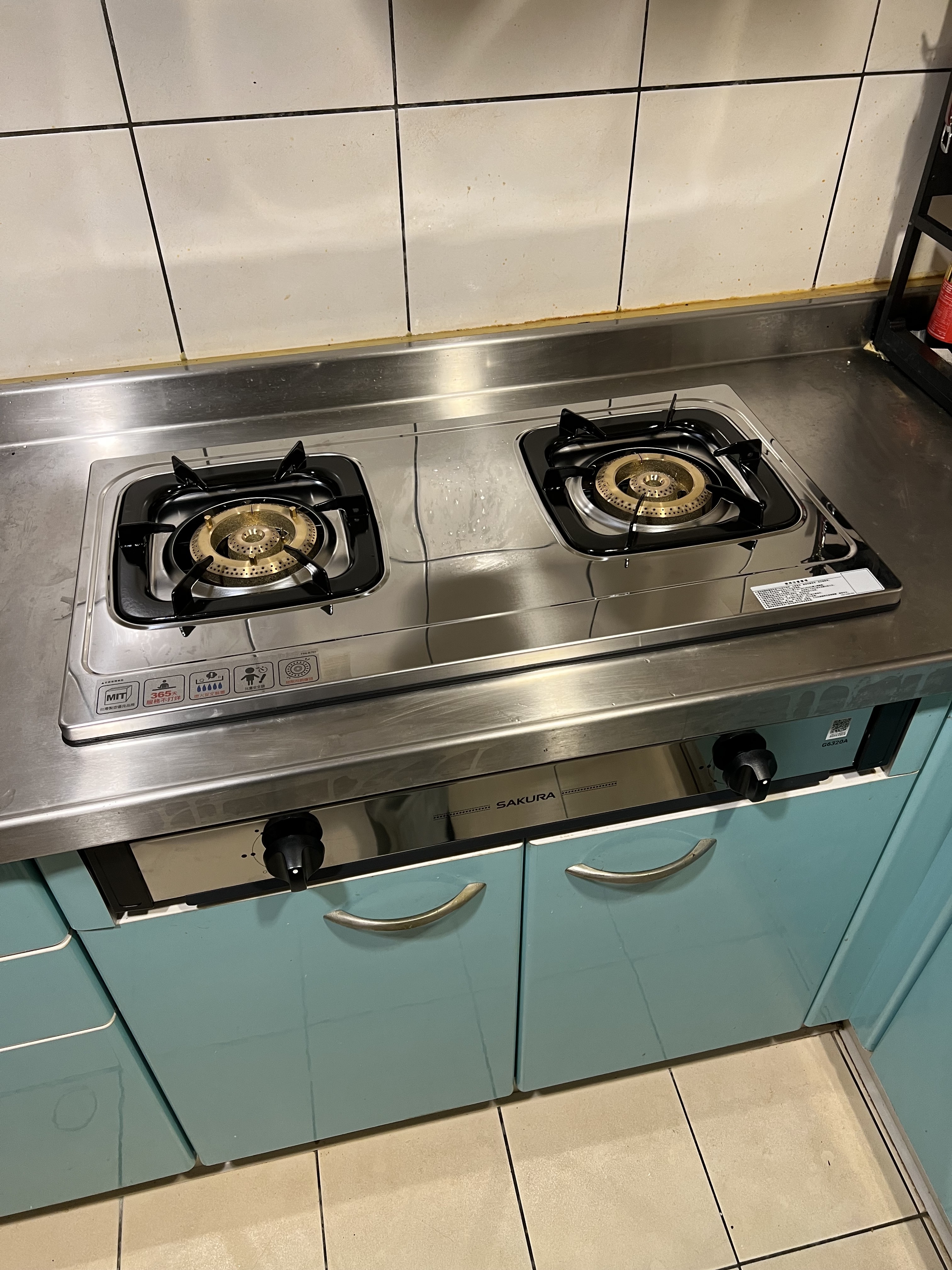 櫻花G6320K全白鐵嵌入爐-乙和成廚具安裝維修