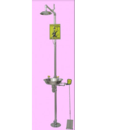 標準型緊急沖身洗眼座(手推腳踏兩用式)