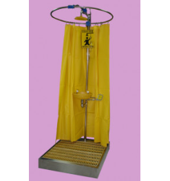 幕簾式緊急淋浴沖眼座｜