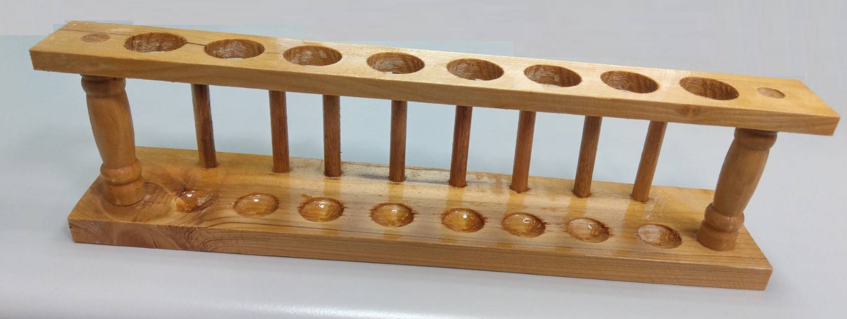 木製試管架8孔8柱