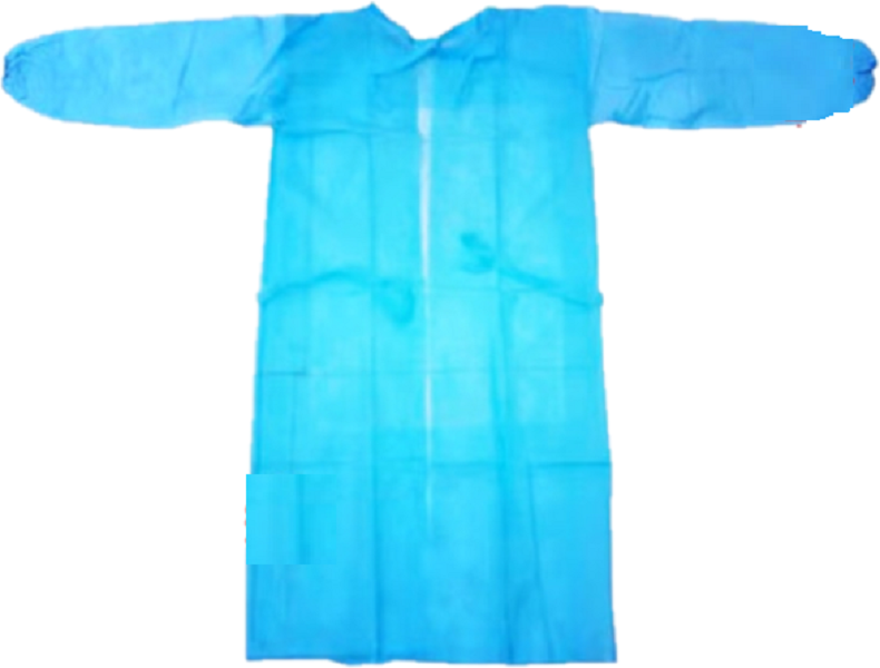 非醫療級拋棄式微防水防護衣(袖口鬆緊帶+後綁式固定)