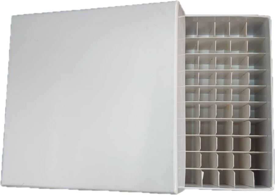 冷凍紙盒81孔/全白無格線(1.5ml或2.0ml離心管適用)