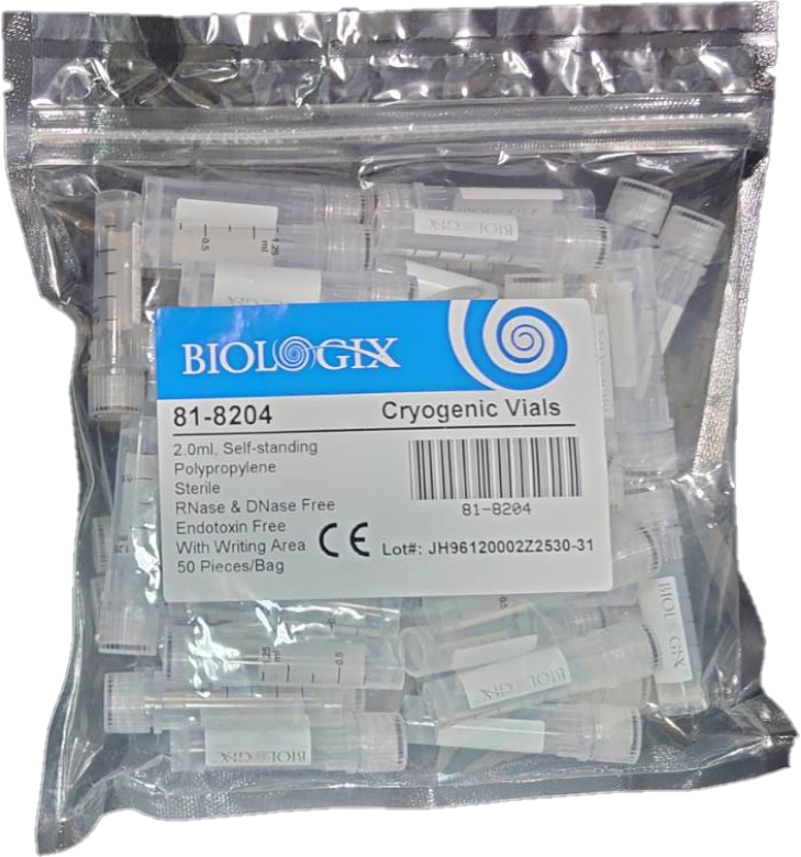 站立式冷凍小瓶2.0ml(50支/包)