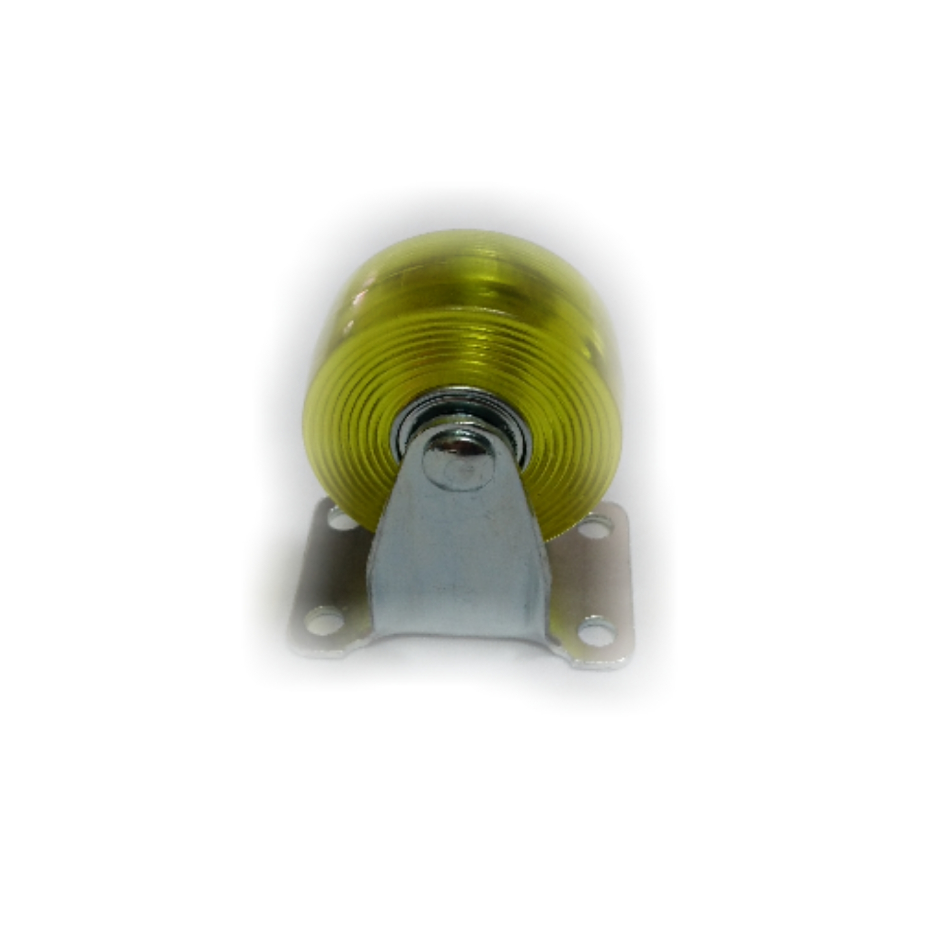 2"PU透明黃固定輪