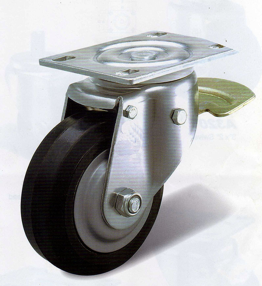 6x2inch重型橡膠彈跳輪