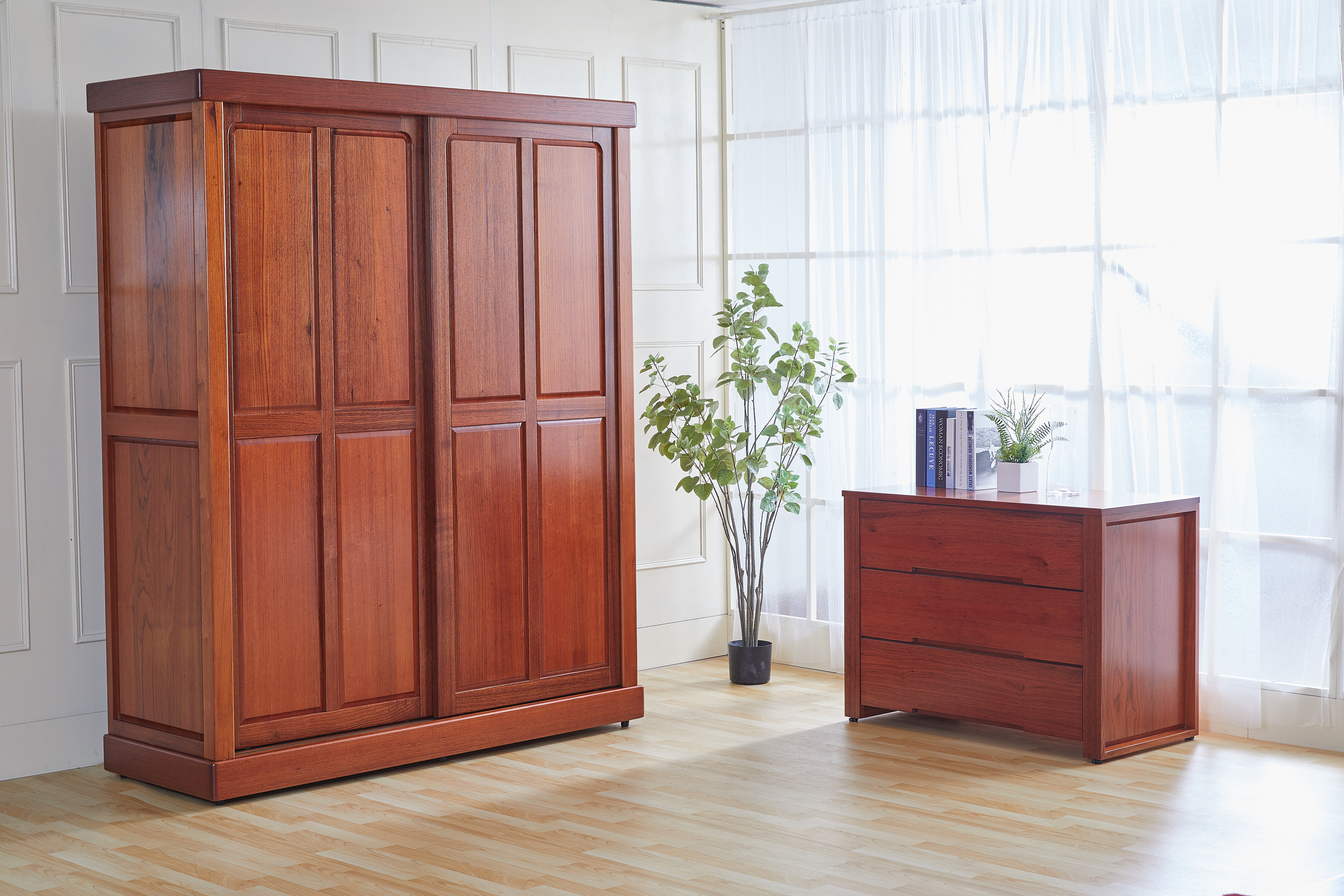 177桃花心木6x7尺衣櫃