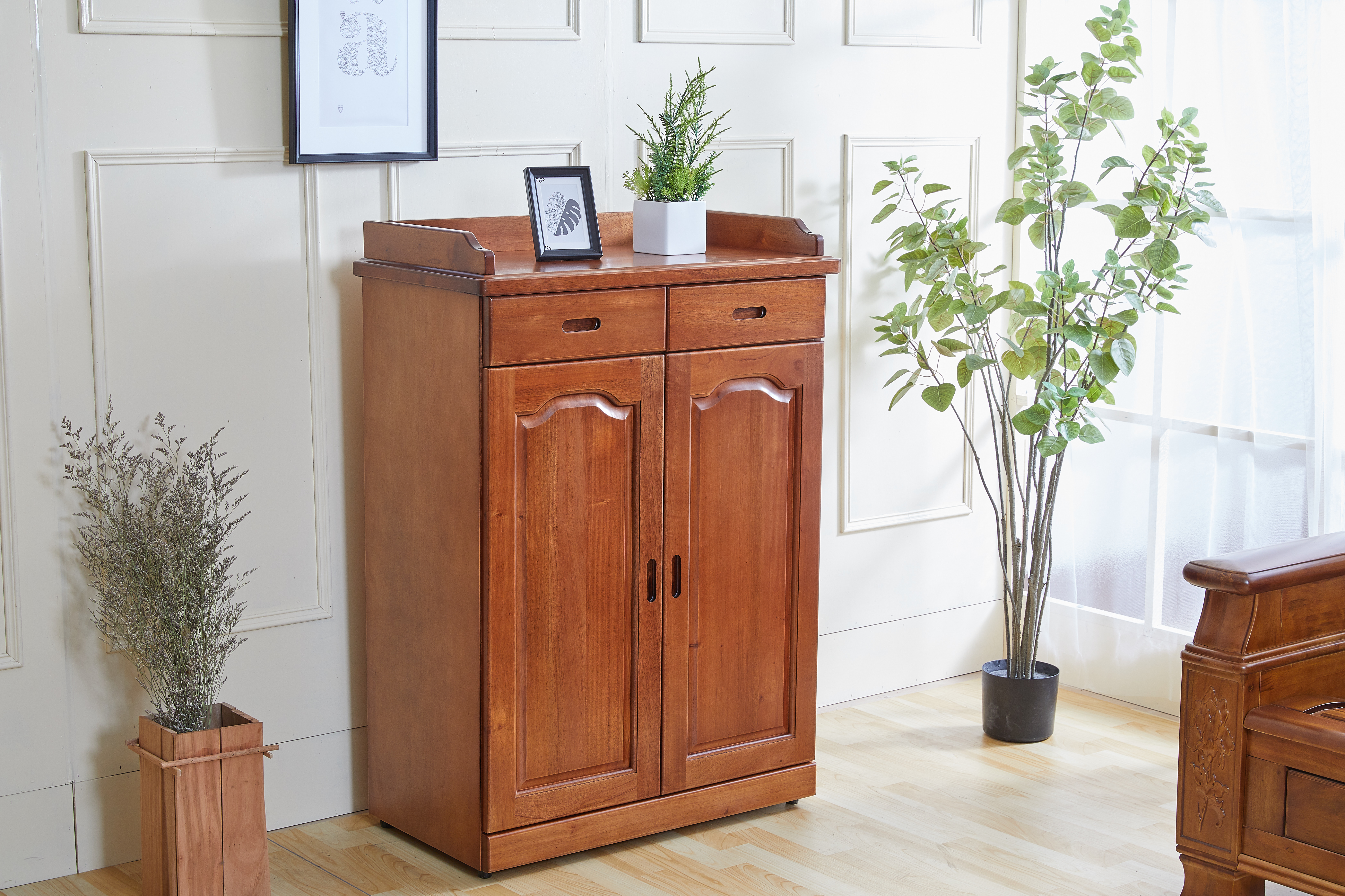 867胡桃色2.7尺鞋櫃