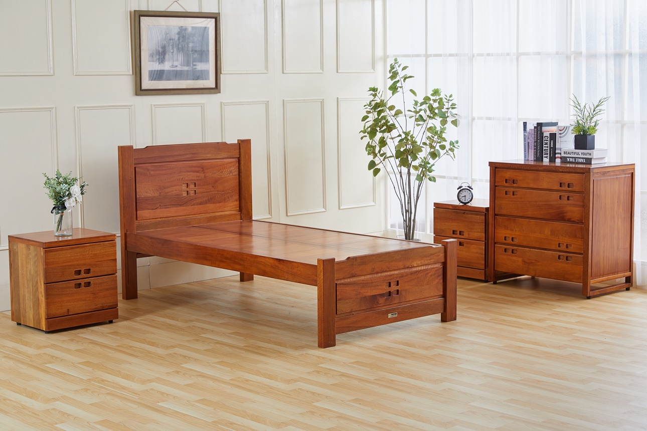 113山榆木3.5尺單人床