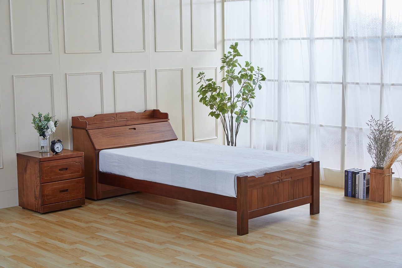 843胡桃色3.5尺被櫃床