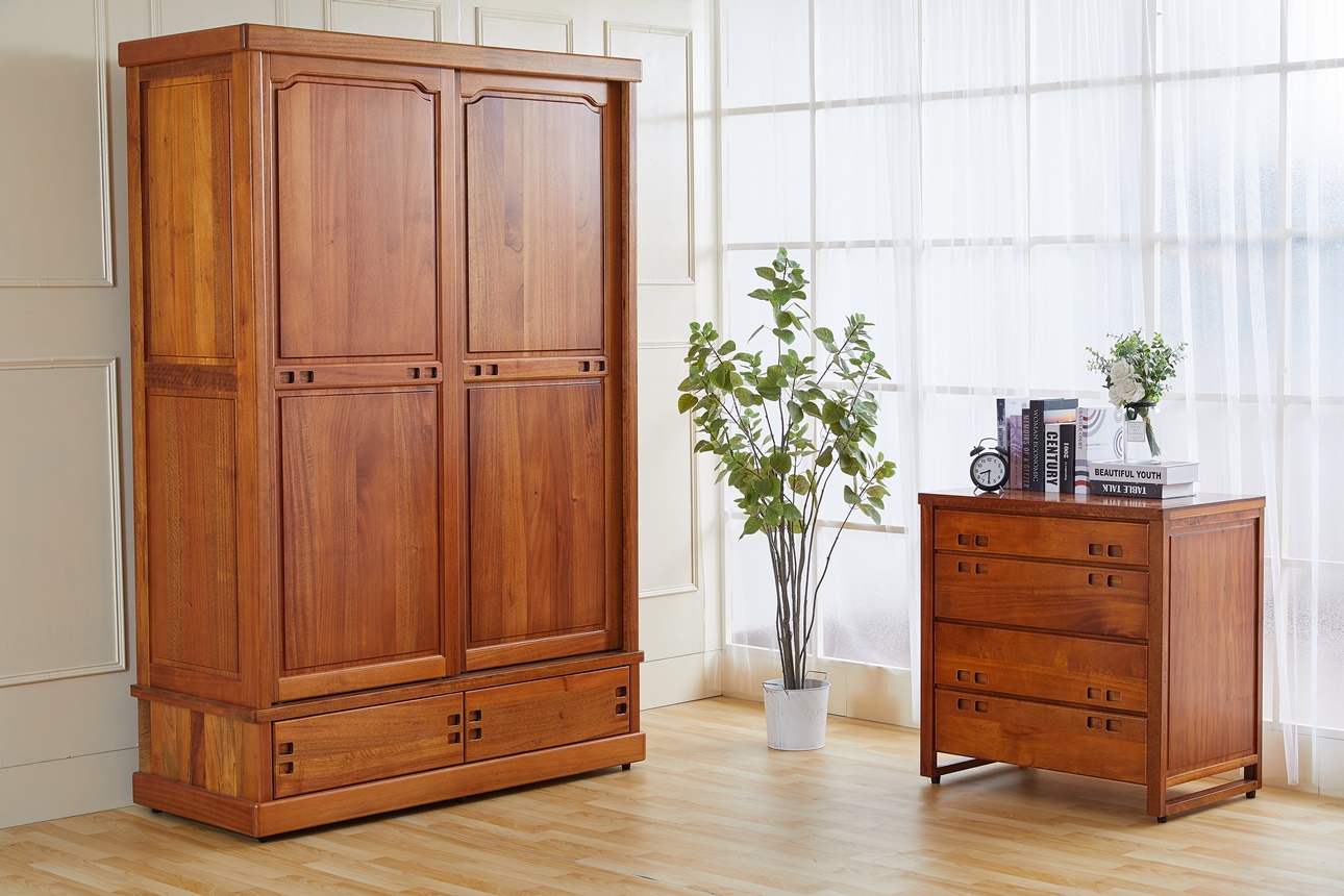 127山榆木5x7尺衣櫃