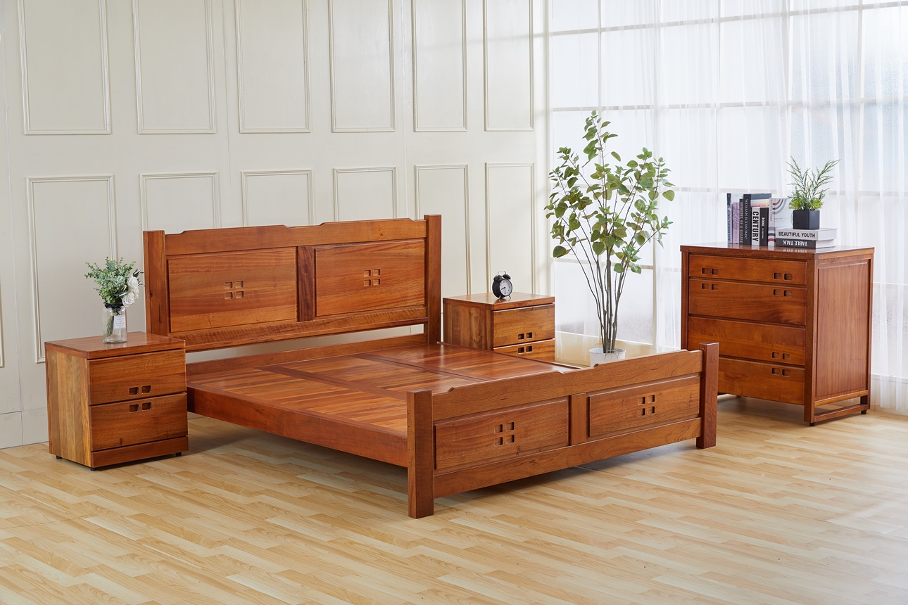 116山榆木6尺雙人床