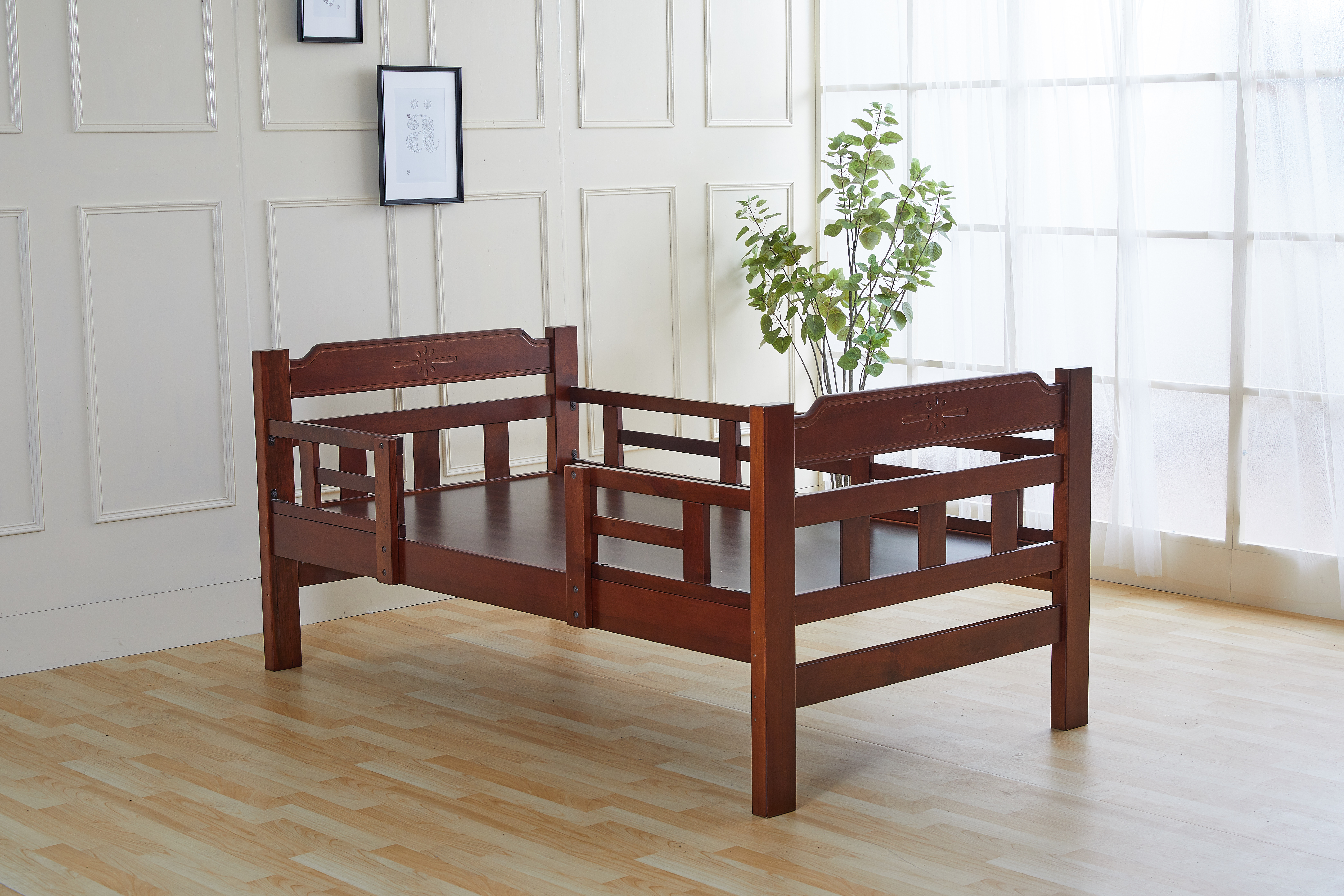 870胡桃色3.5尺健康床