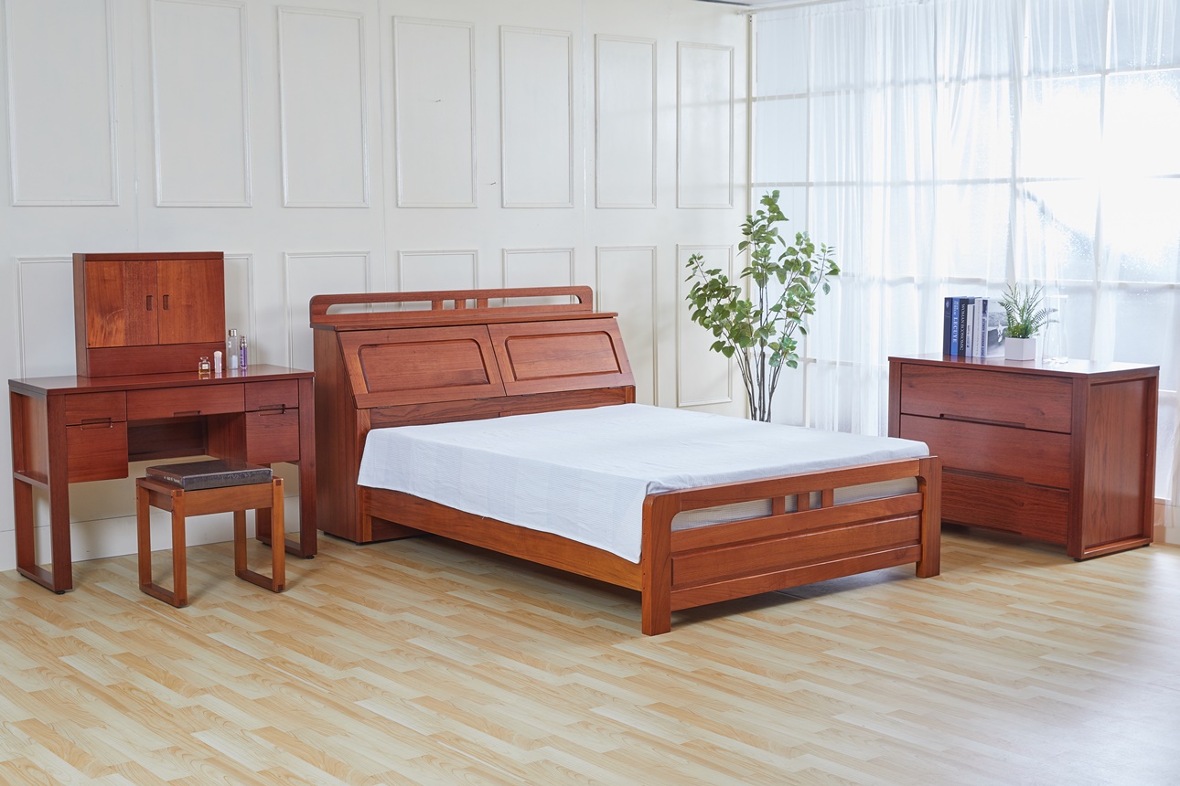 175桃花心木5尺被櫃床