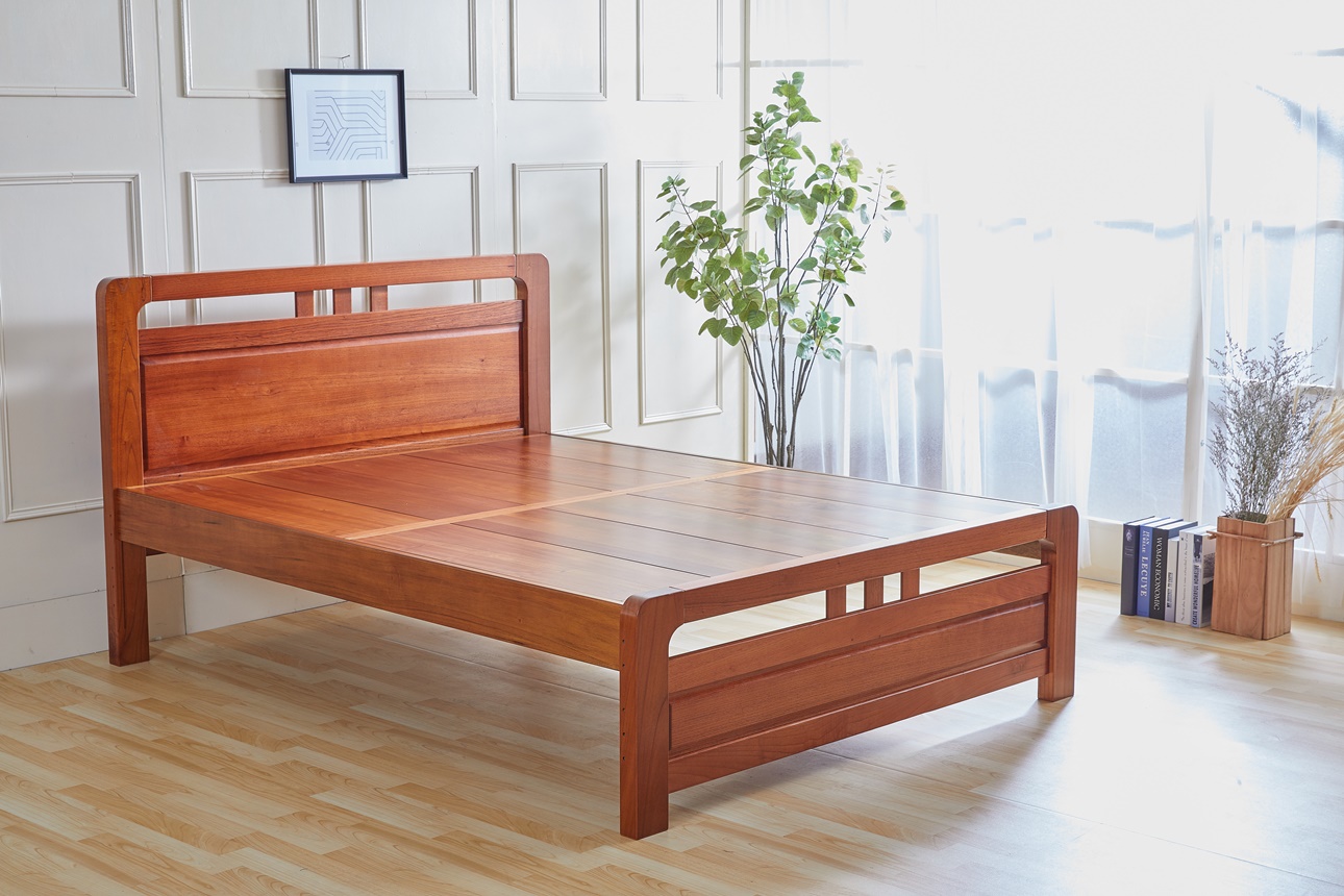 165桃花心木5尺雙人床