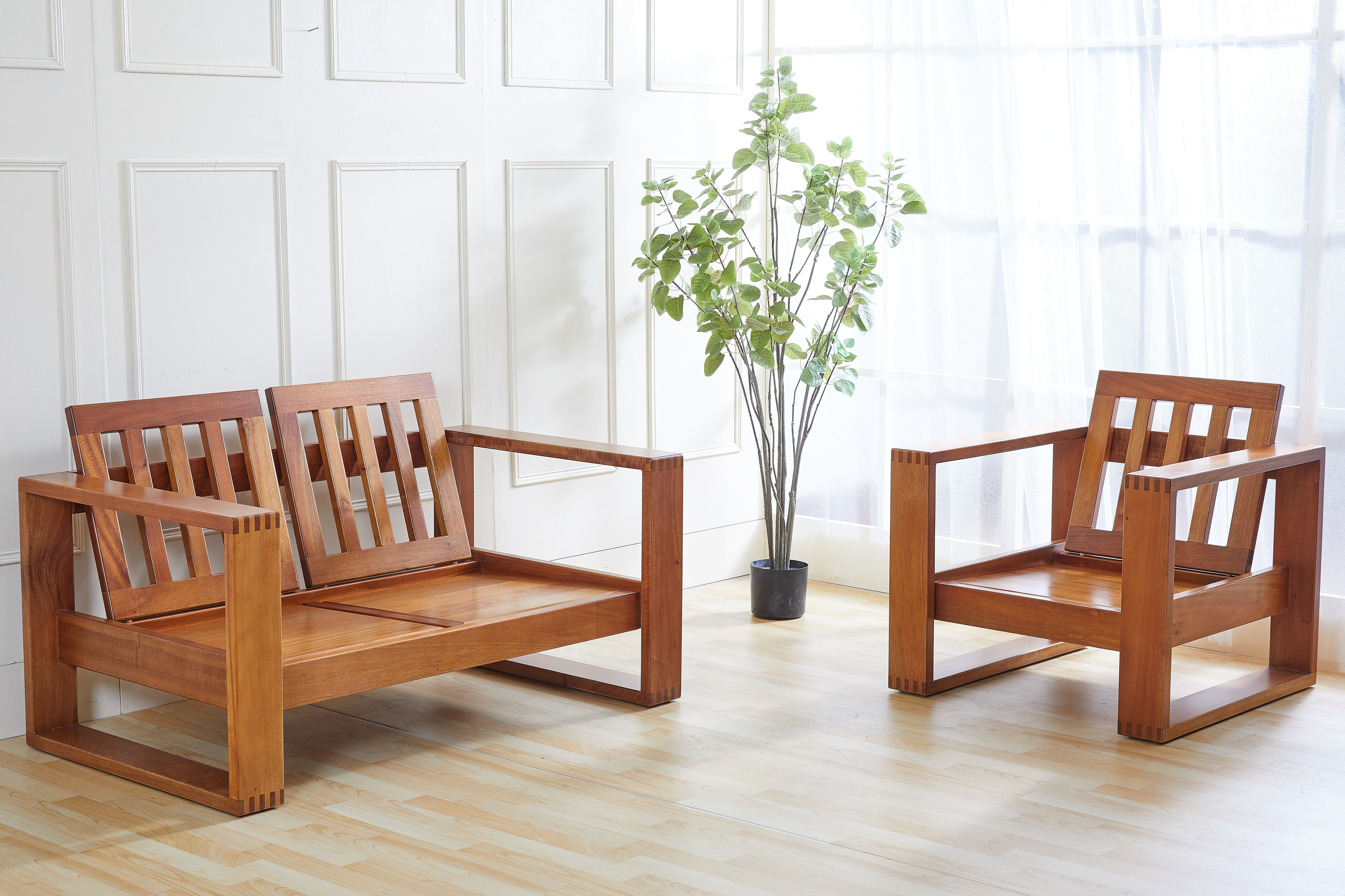 105山榆木單人椅