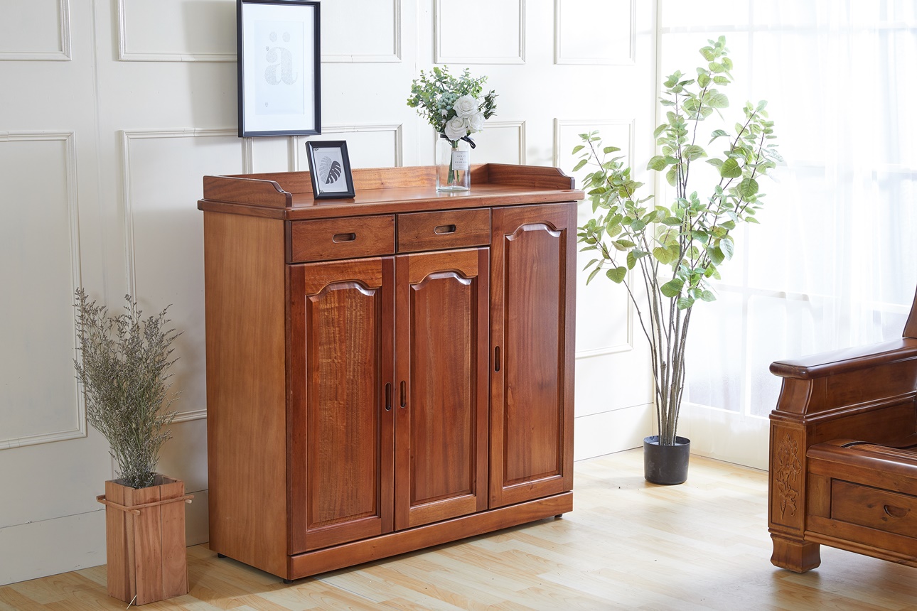 868胡桃色4尺鞋櫃