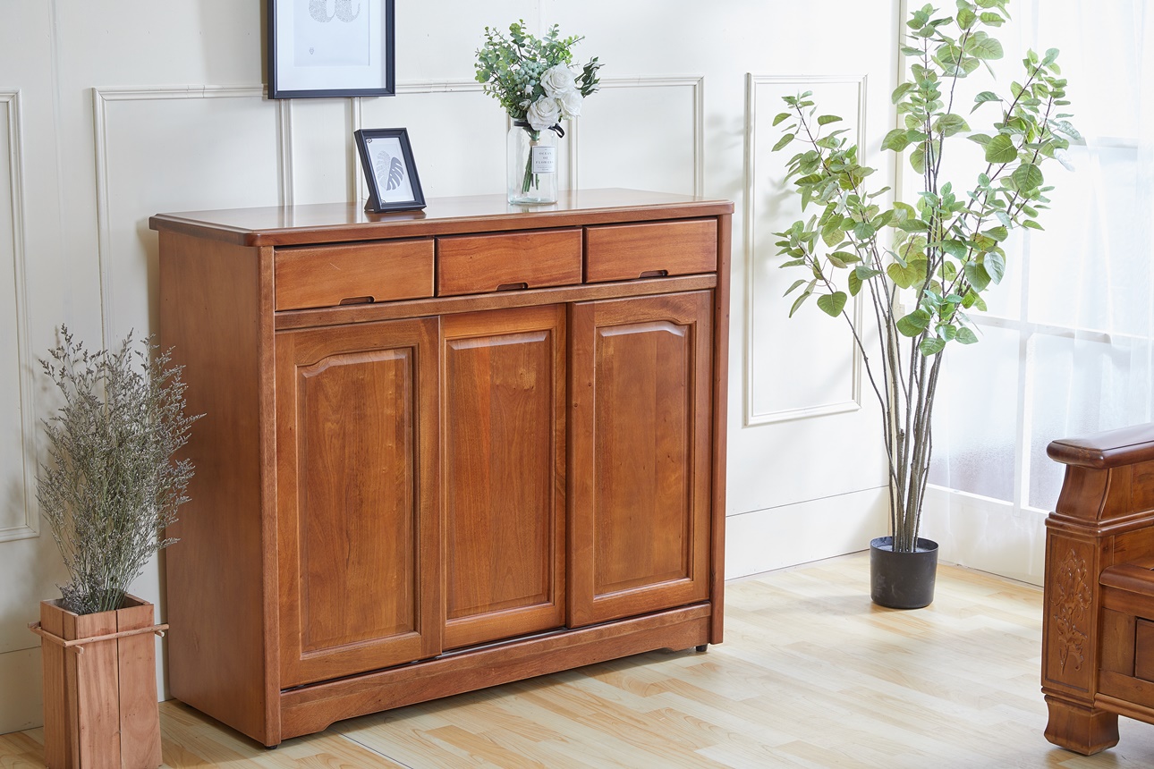 839胡桃色4尺鞋櫃