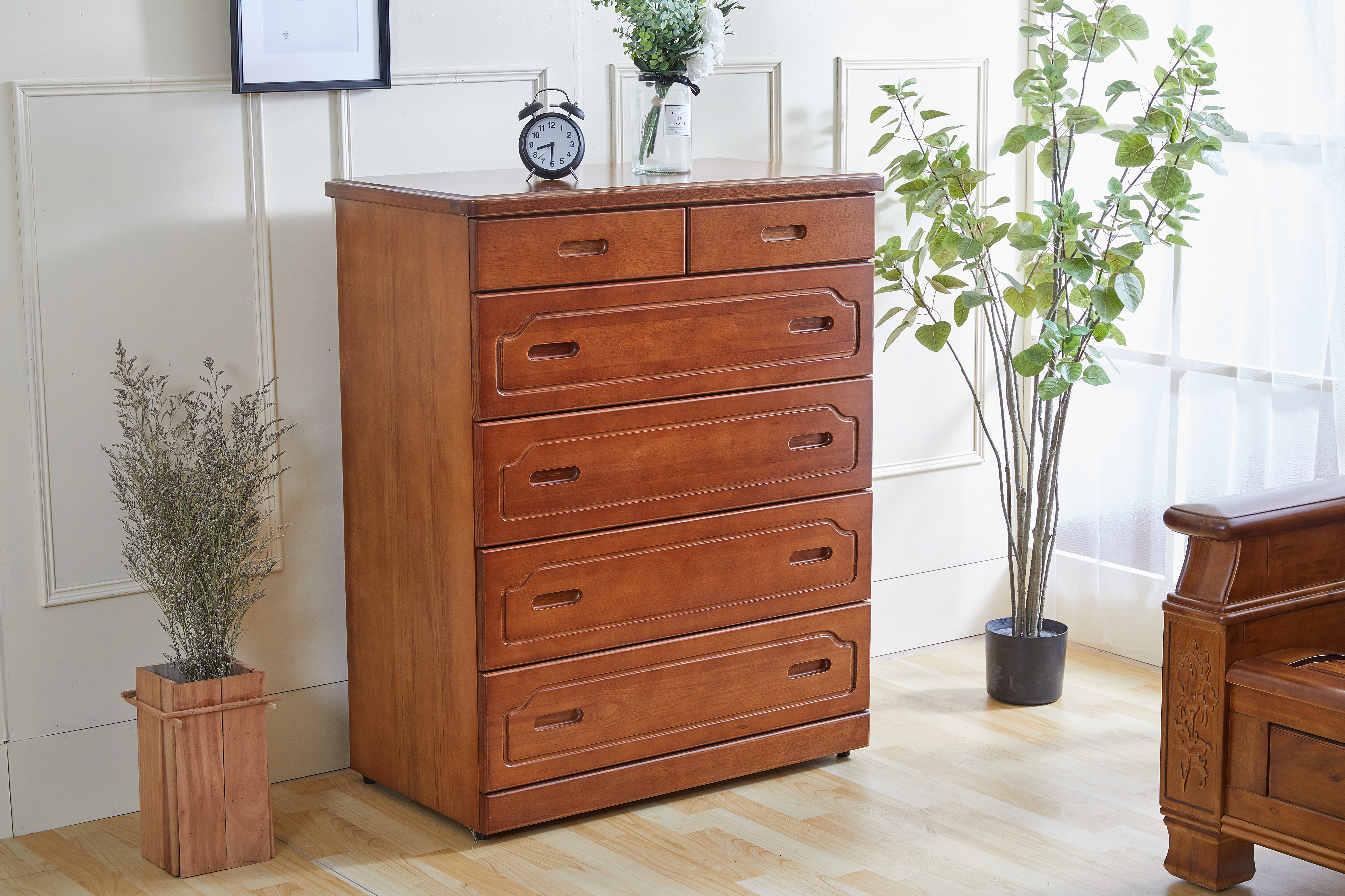 859胡桃色3尺五斗櫃