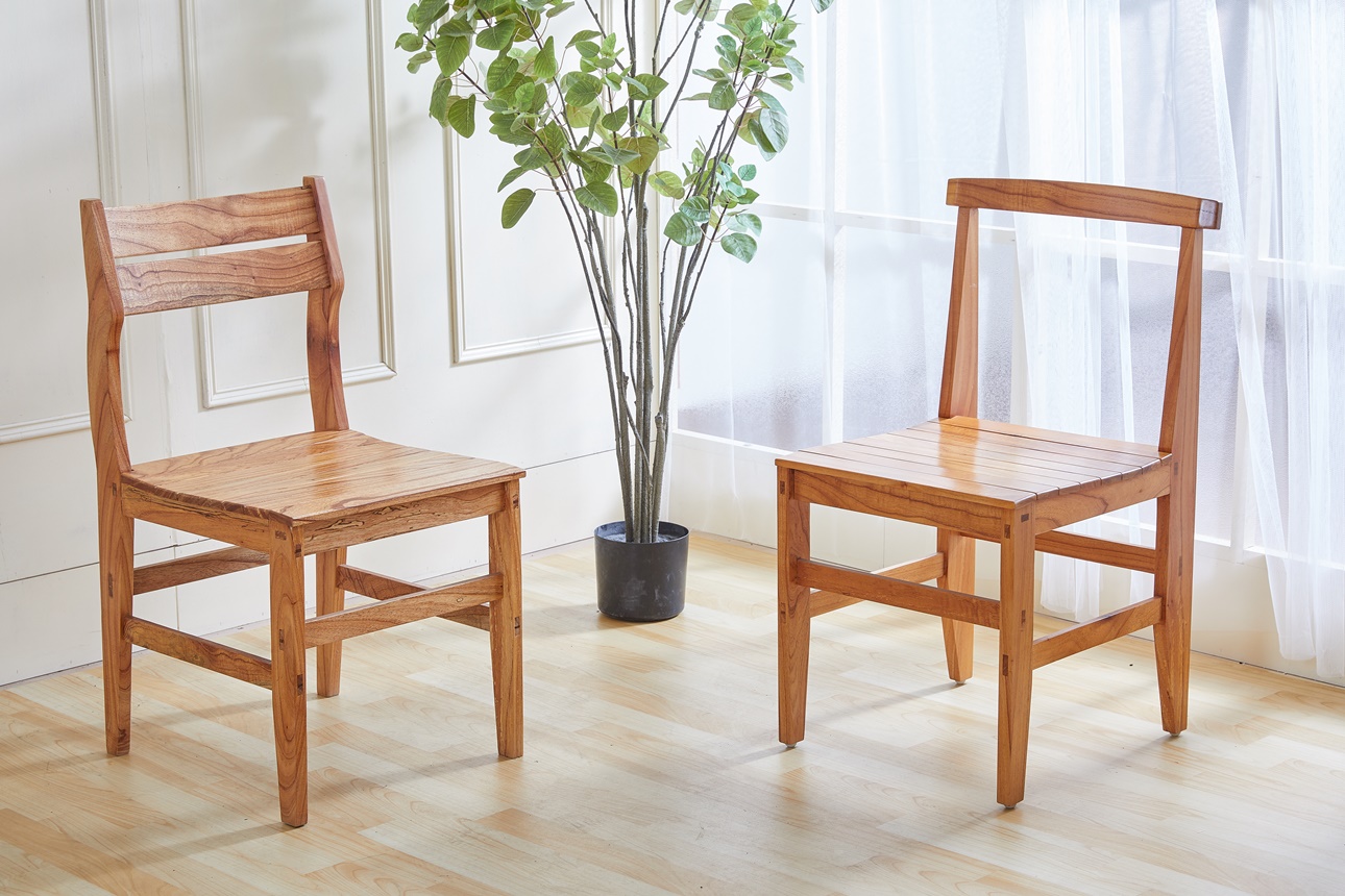 201楝木雙背餐椅