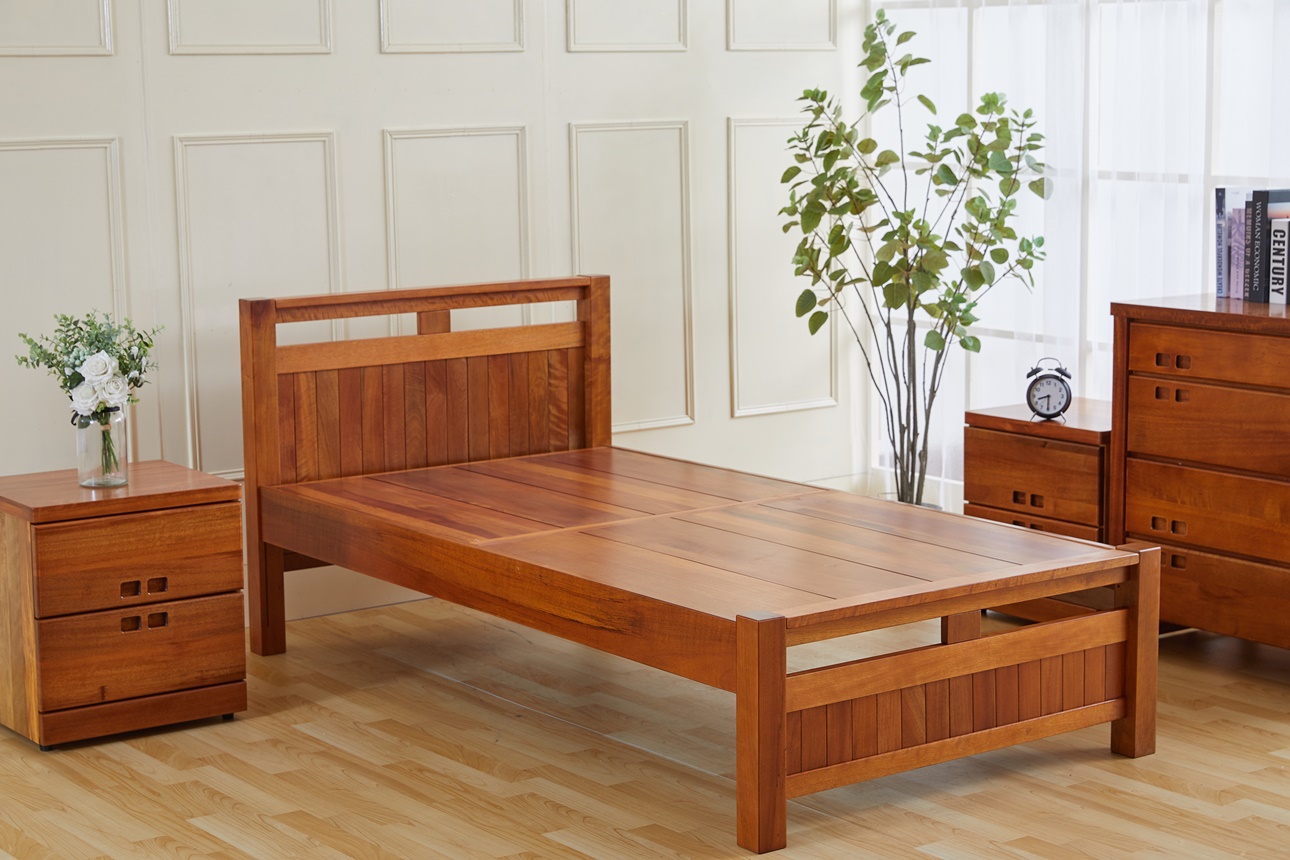 153山榆木3.5尺單人床