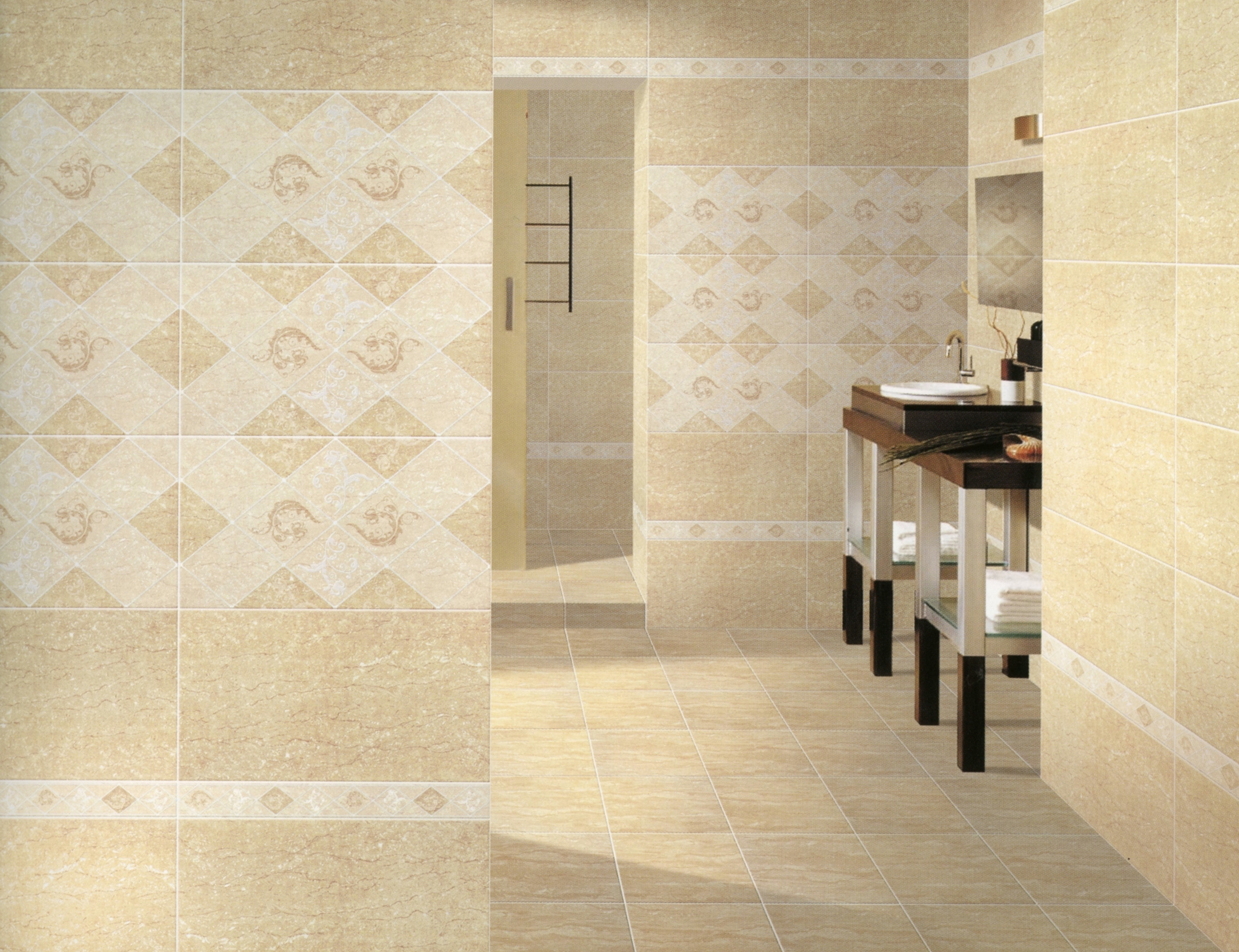 金典黃石高亮釉修邊地壁套磚