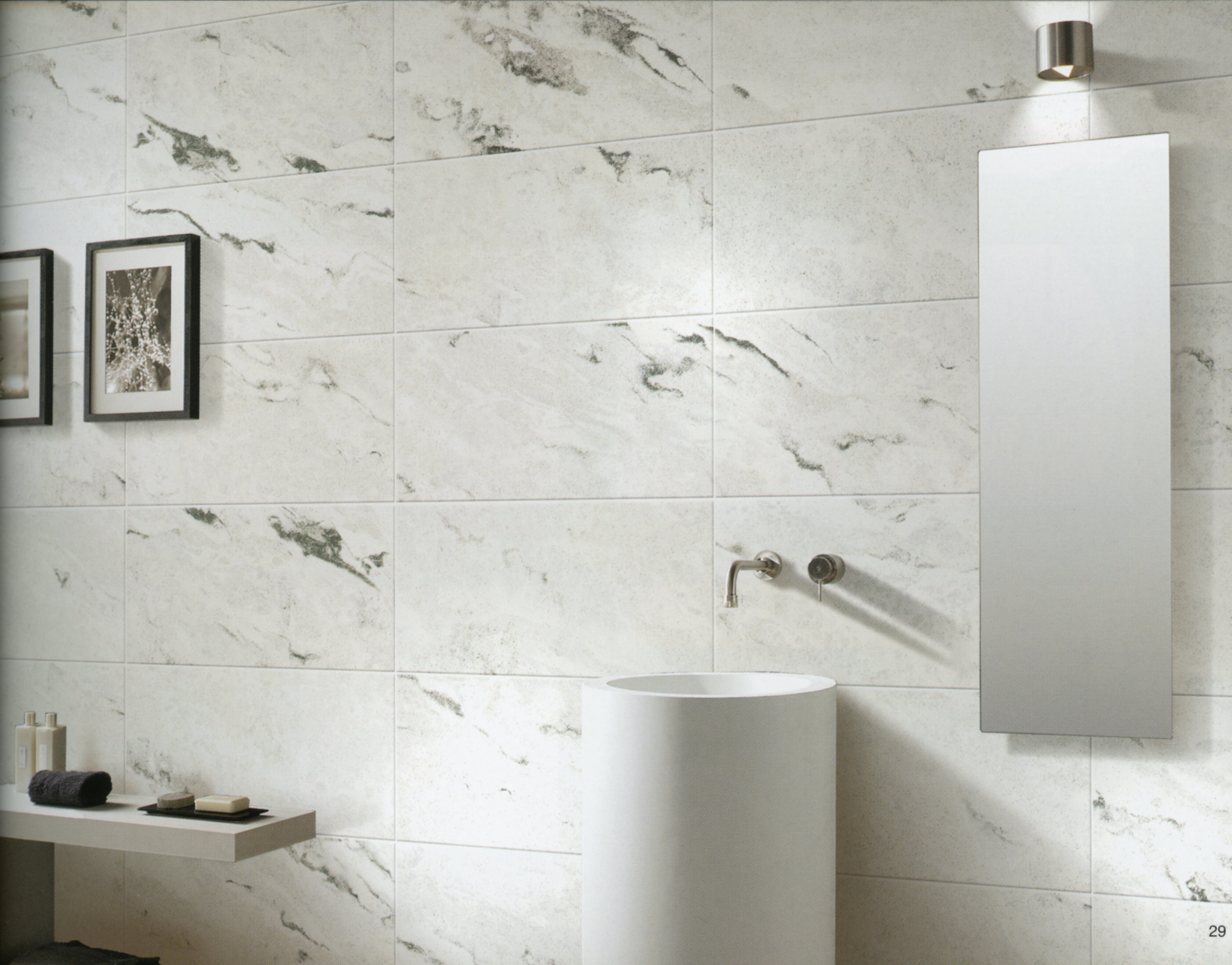 卡拉白白噴墨高亮釉修邊地壁套磚299&times;600mm.299&times;299mm