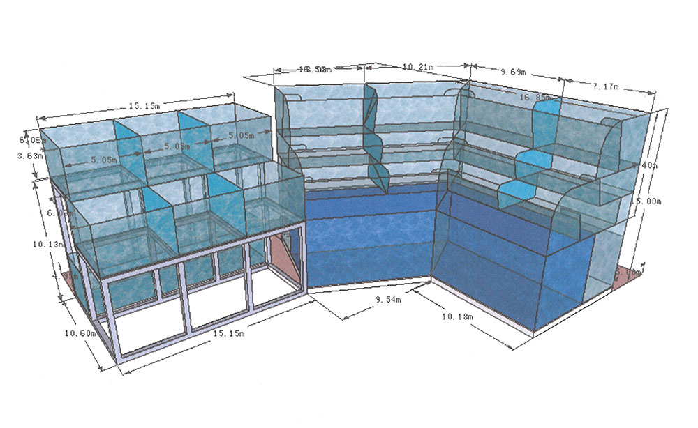 四層式三系統水產缸