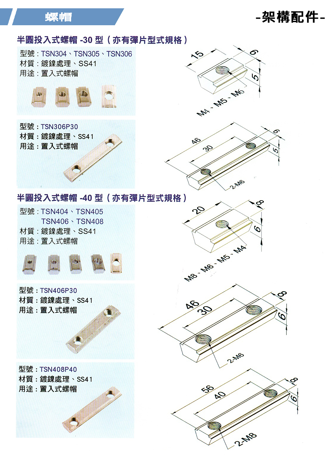 架構配件~螺帽b