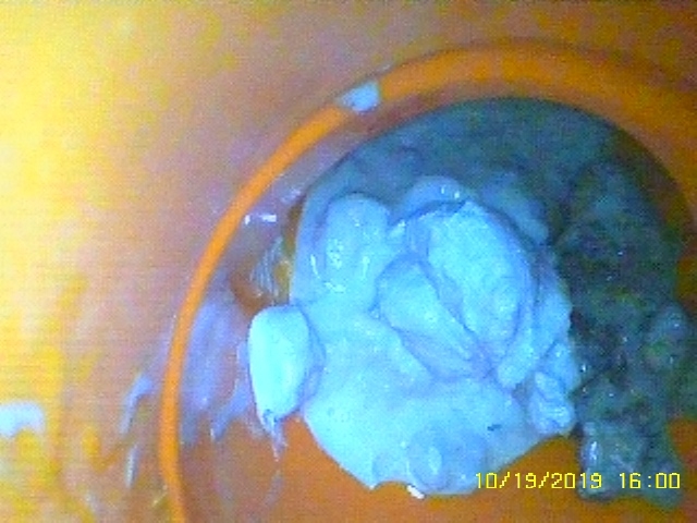 使用工業內視鏡檢查排水孔是否有異物&nbsp;