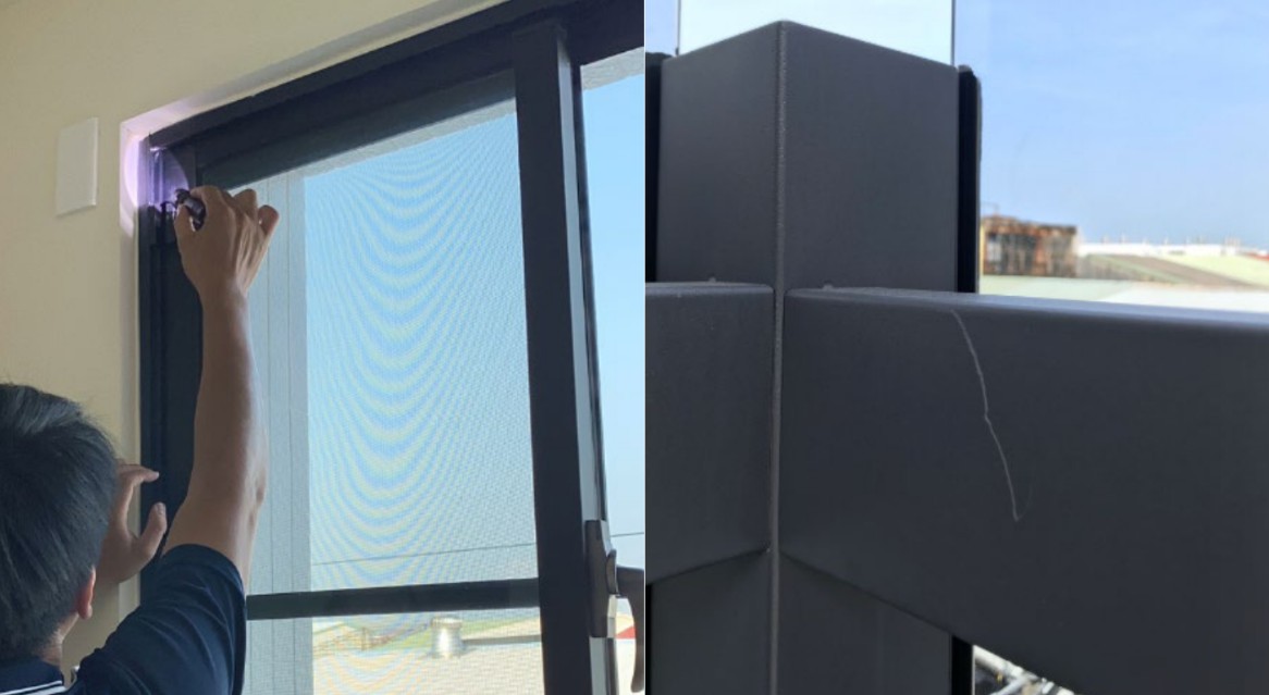 門窗門框細部檢查。