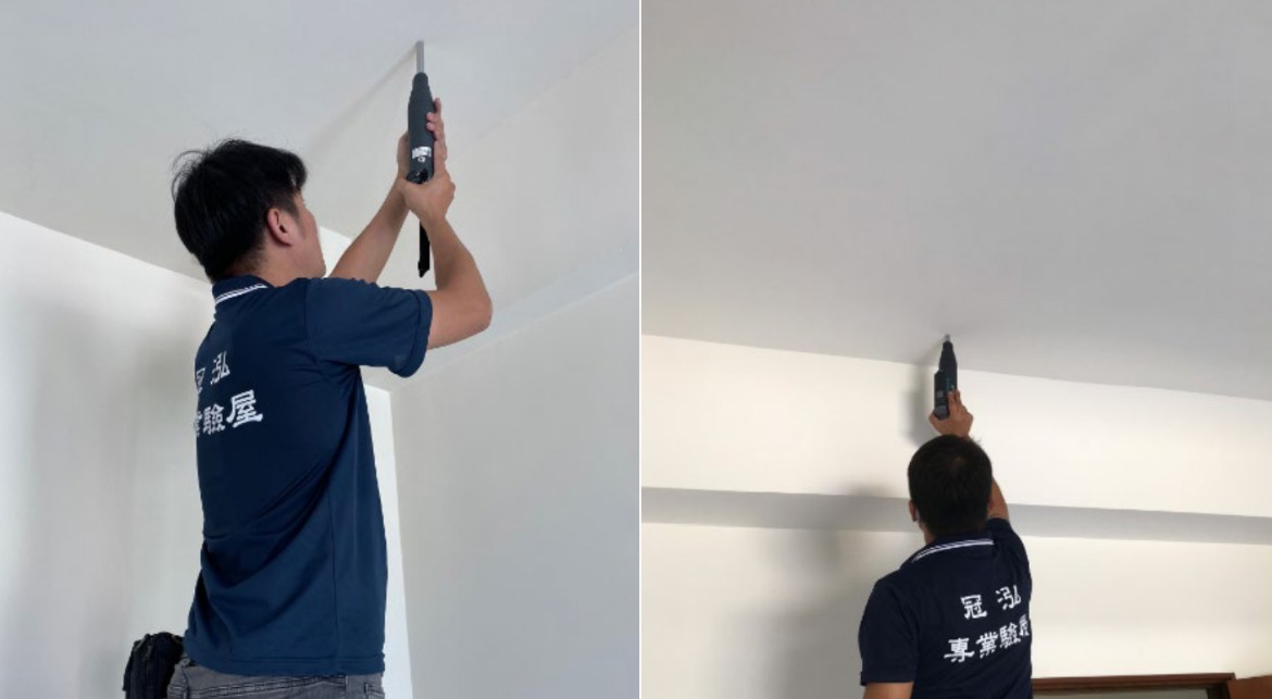 使用結構混凝土強度檢測儀，檢測結構強度。