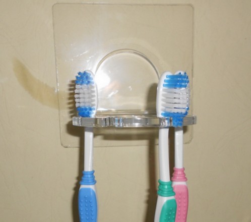 黏貼式牙刷架