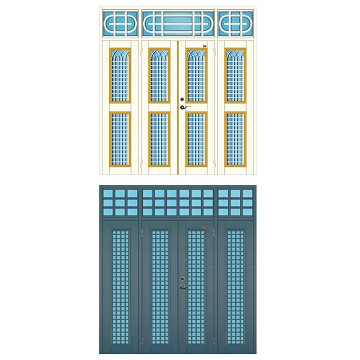 傳家名門3401--牙紋色，3402--鐵灰色