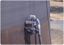 新儲槽外壁鋼珠噴砂回收系統