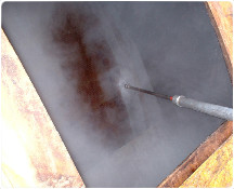 洗漿機滾筒孔洞以水刀機清通