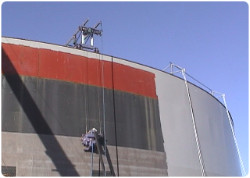 槽外壁鋼珠噴砂回收及油漆工程