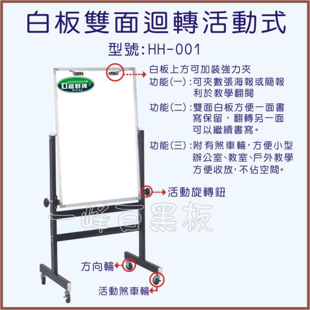 白板,黑板(雙面迴轉)HH-001