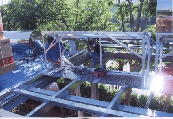 寺廟實例施工中