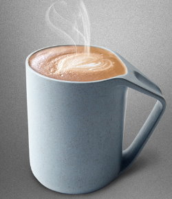 小麥材質防燙握把杯