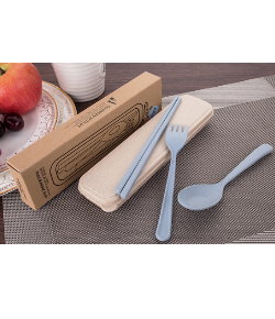 小麥材質餐具三件組