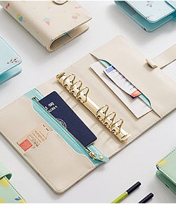 活頁皮製記事本