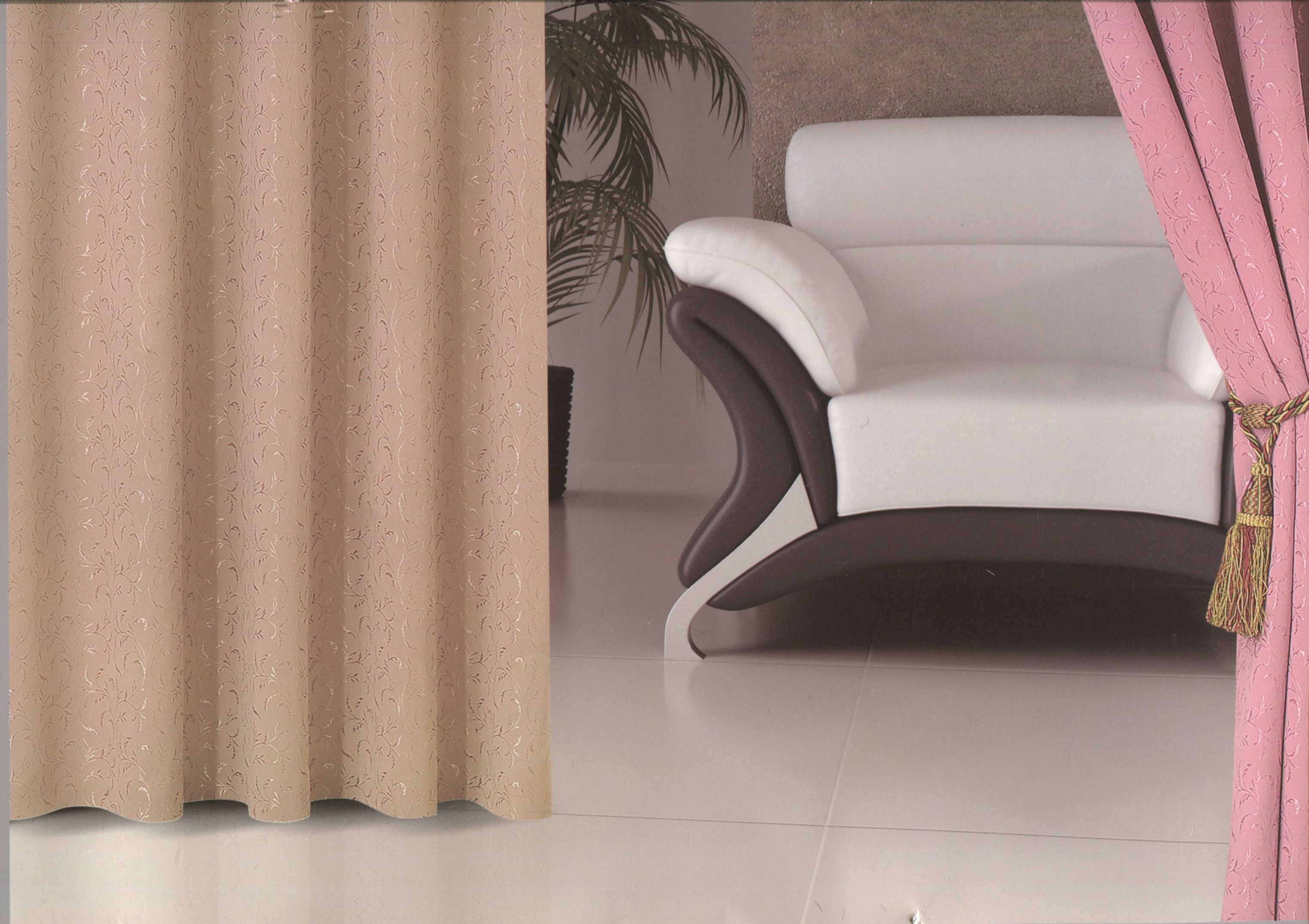 60-2緹花三明治窗簾