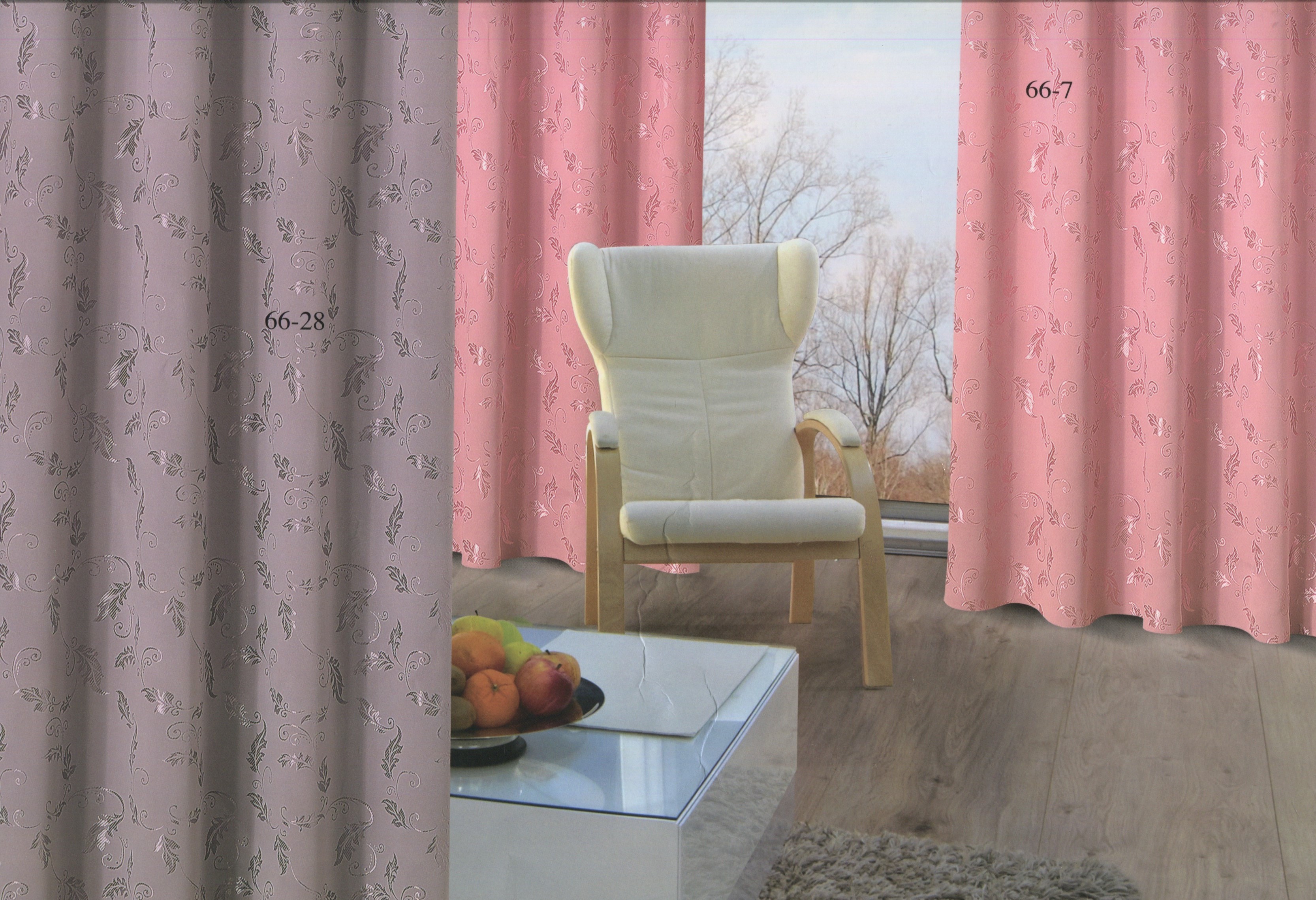 66-28緹花三明治窗簾