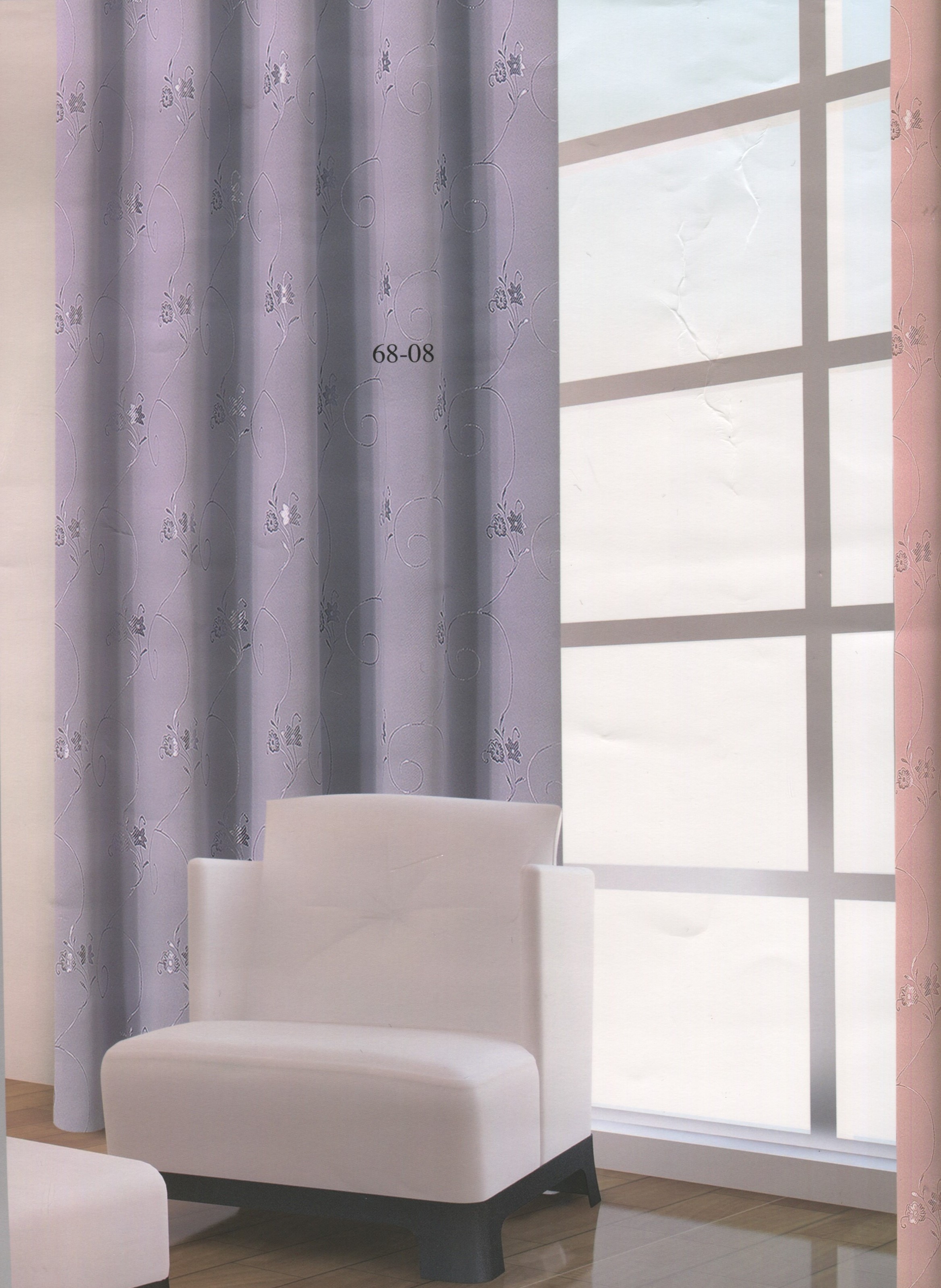 68-08緹花三明治窗簾