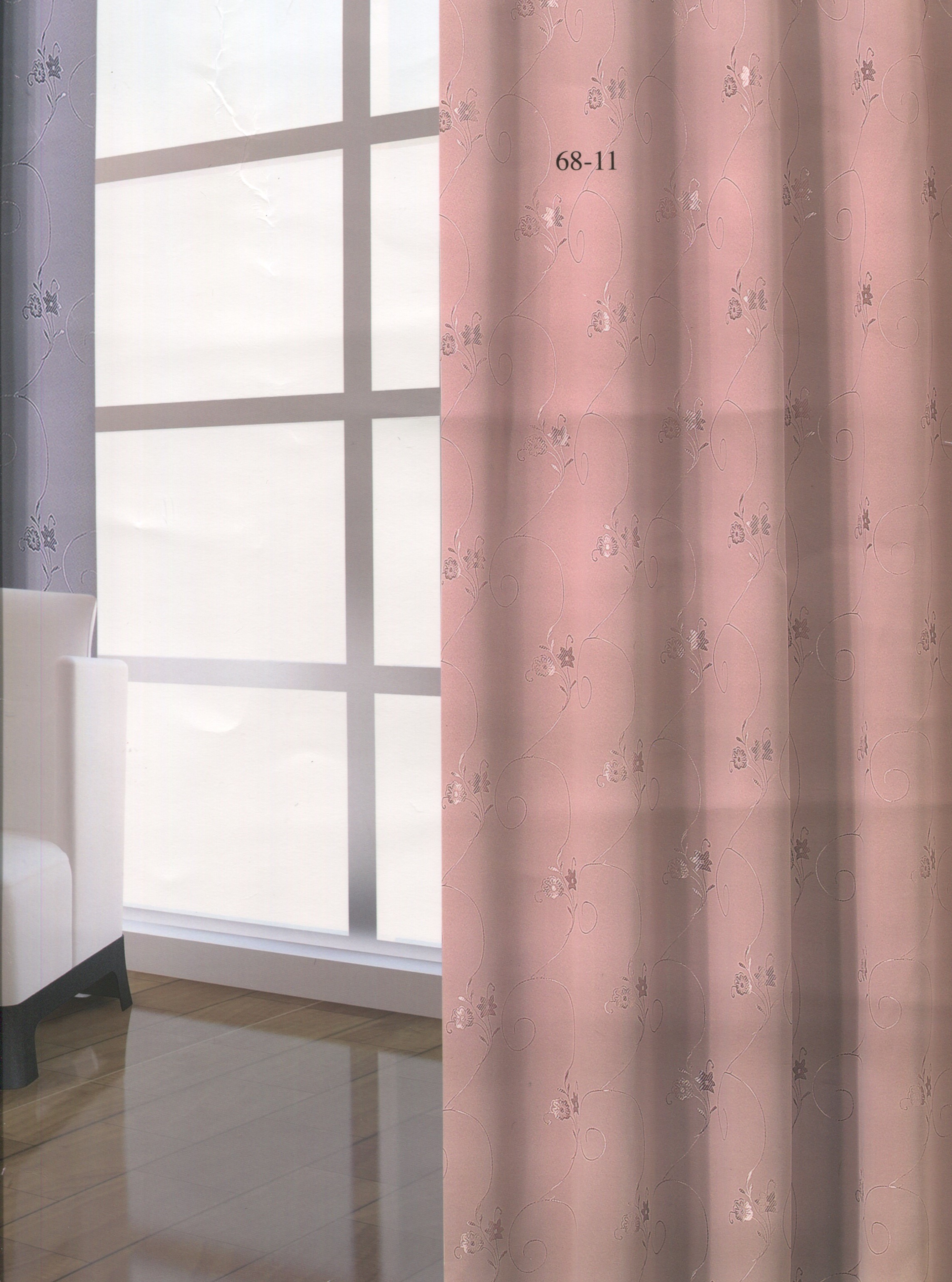 68-11緹花三明治窗簾