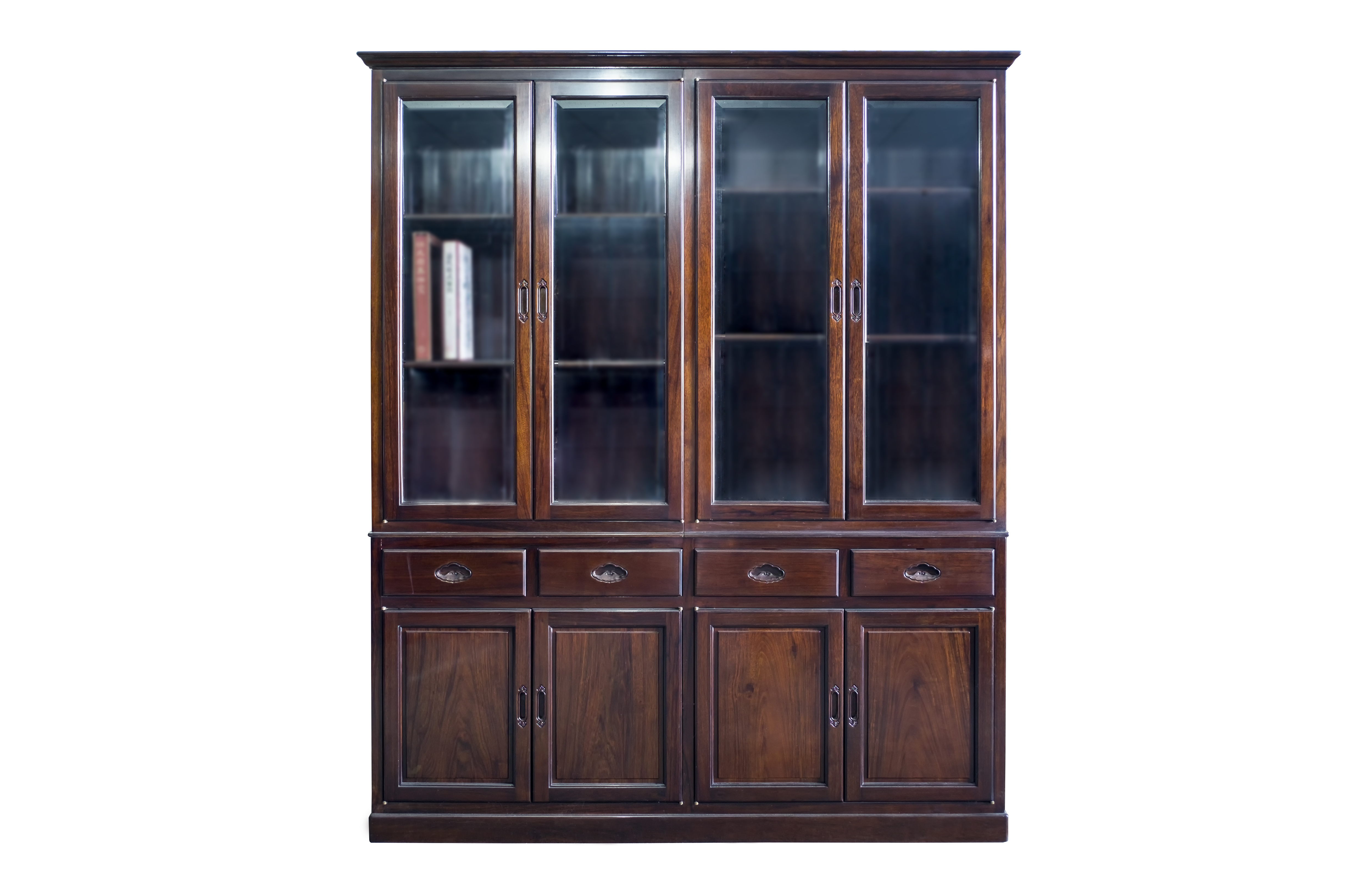 黑紫檀四窗書櫃(