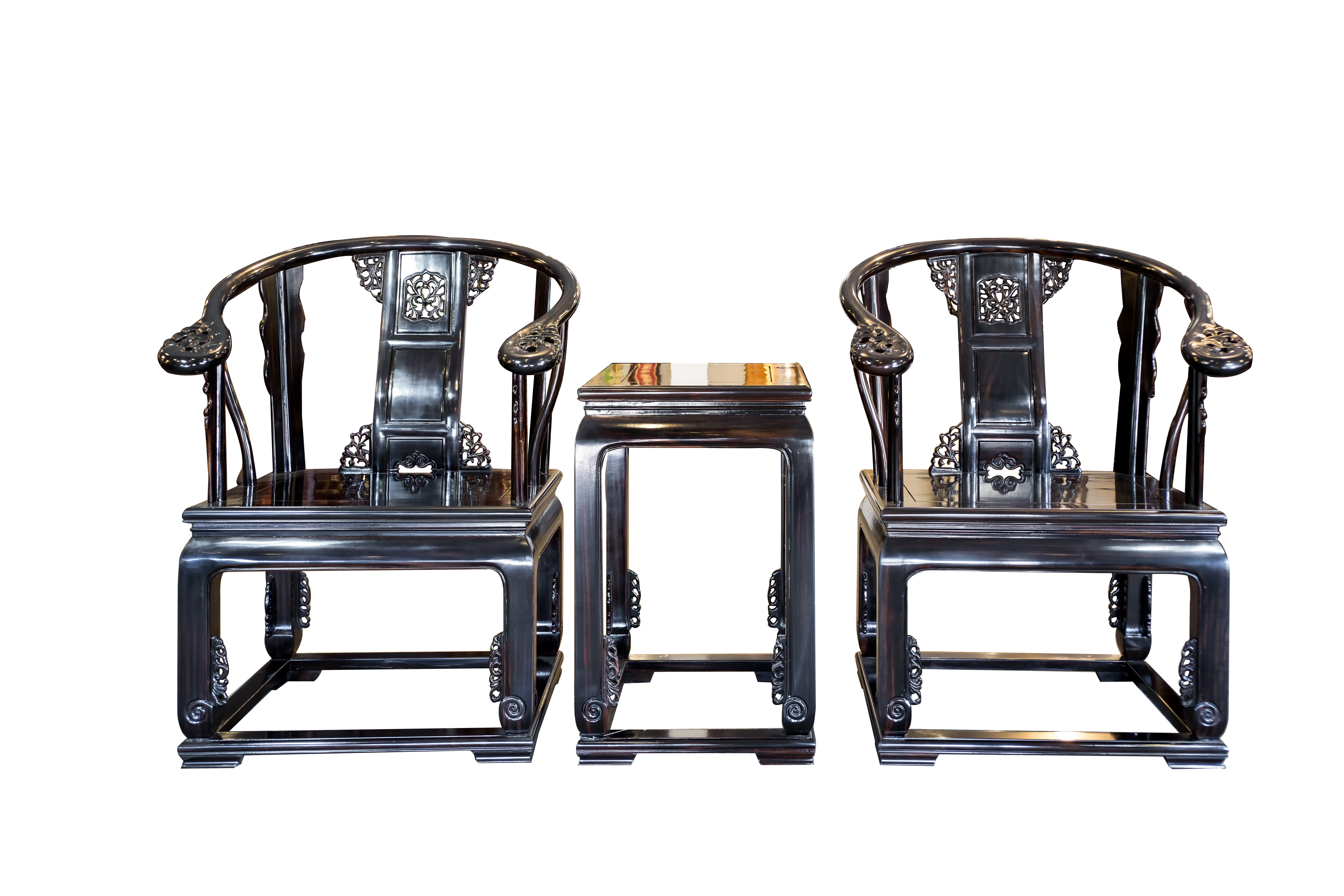 黑檀束腰帶皇宮椅組