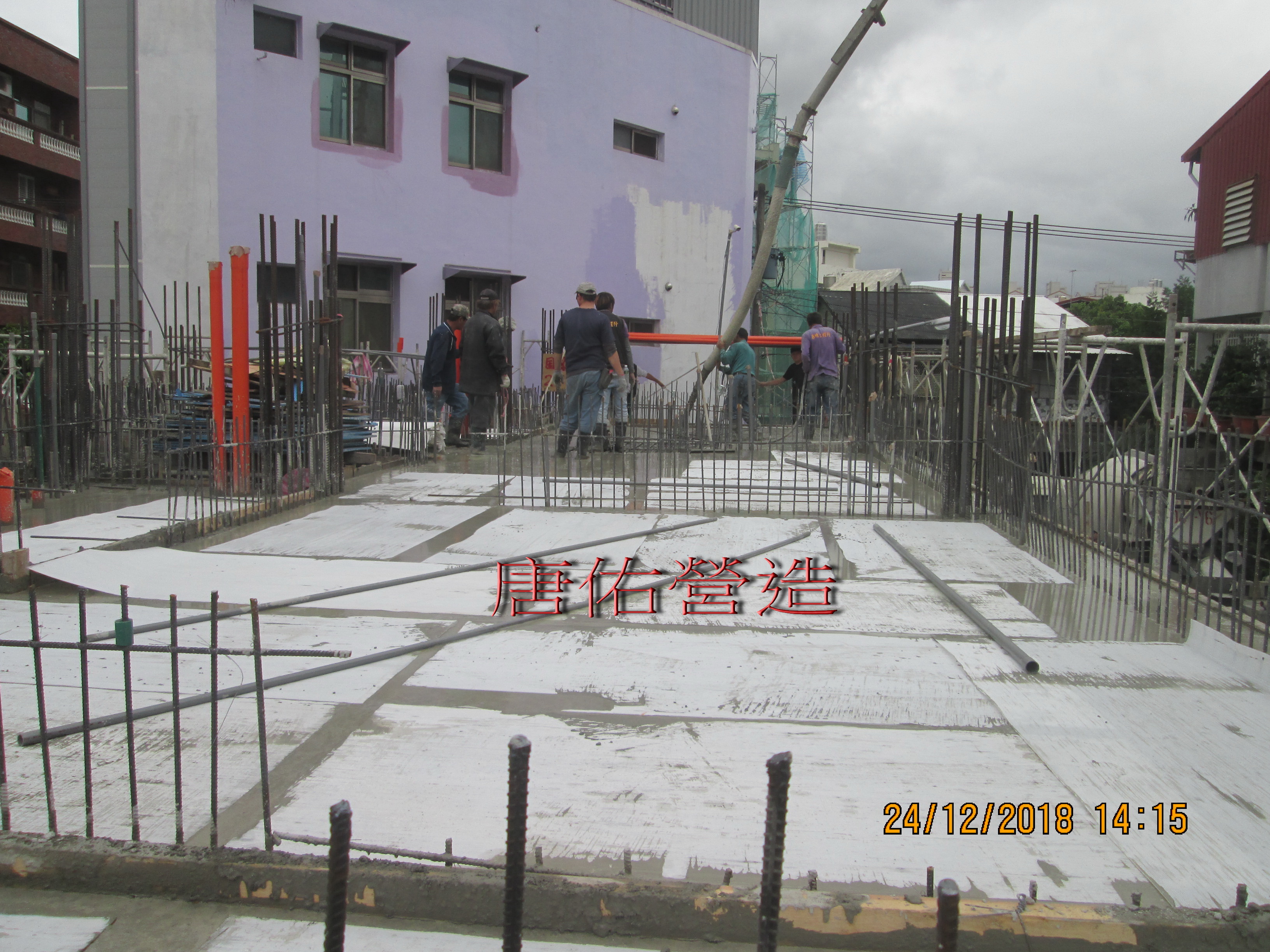 1樓頂版養護保護板鋪設